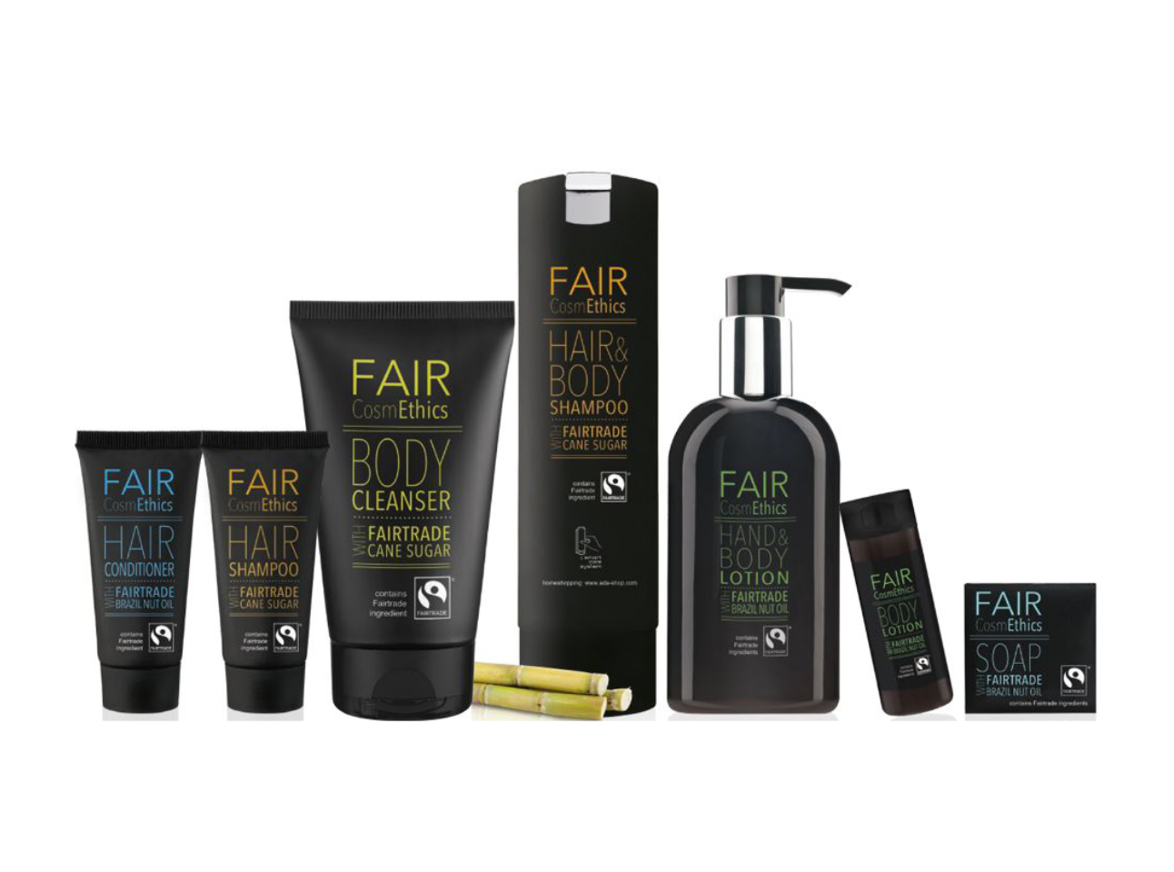 Fair Cosmethics - Fairtrade 300ml Duschgel im Flacon SHAPE mit Pumpe